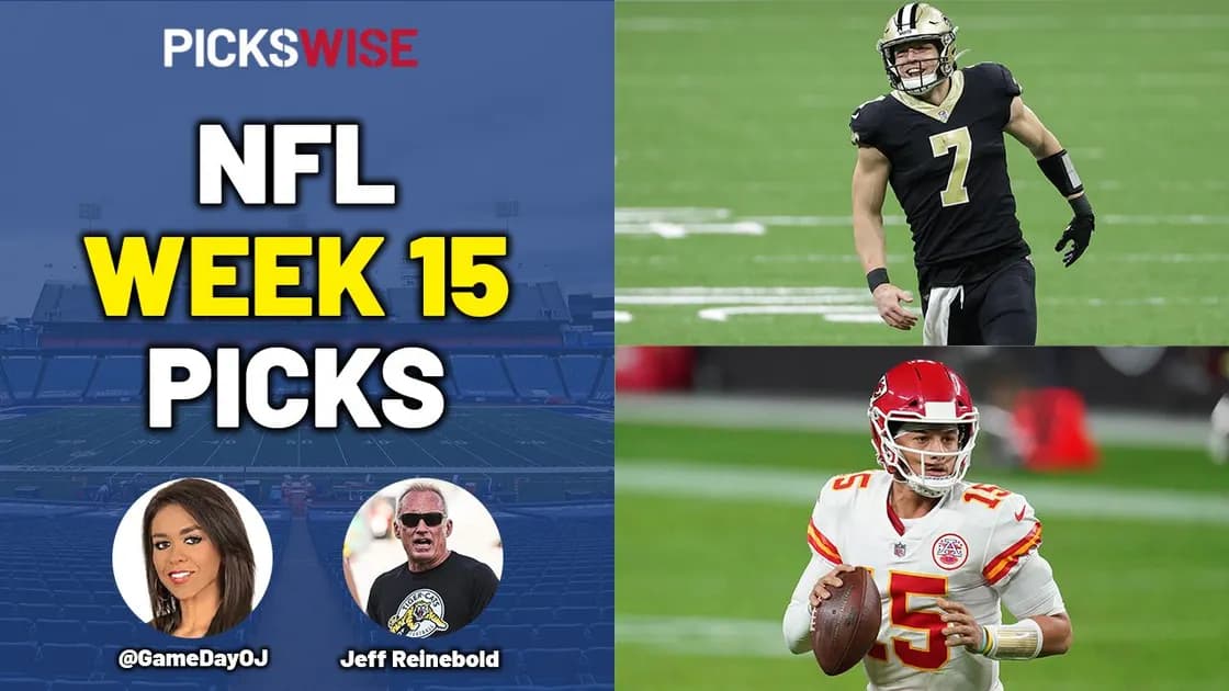 Pickswise NFL Show: Week 15 Preview, Picks, Best Bets, Parlay Picks and Underdogs