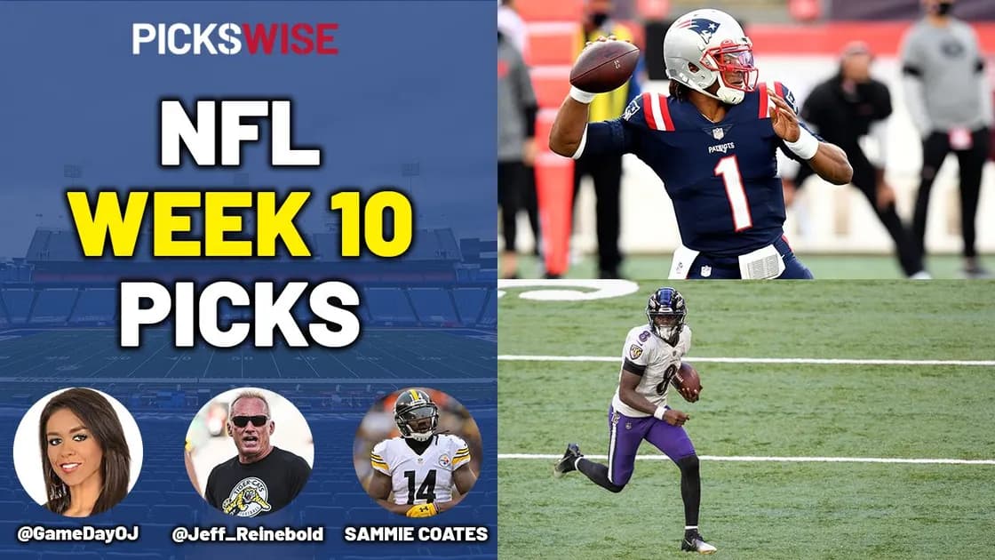Pickswise NFL Show with Sammie Coates: Week 10 Preview, Picks, Best Bets, Parlay Picks and Underdogs