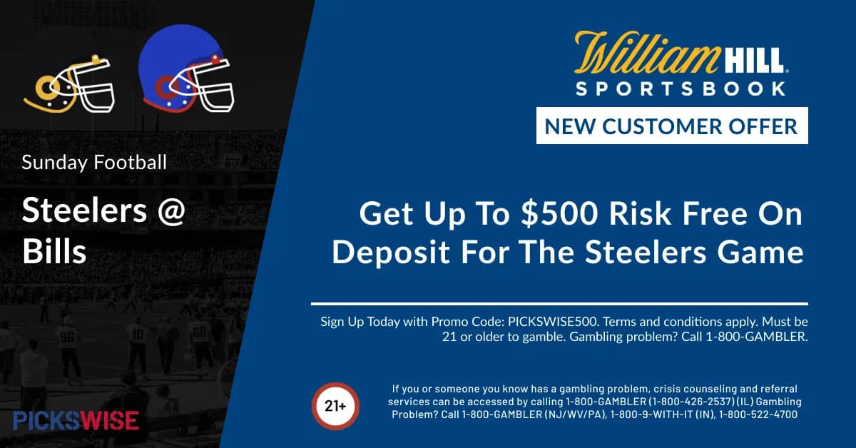 Get up to $500 risk free on deposit for Steelers against Bills!