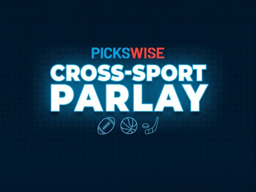 Sunday cross-sport parlay: 4-team multi-sport parlay at +1075 odds, including today's NFL, NBA, college basketball, and NHL predictions