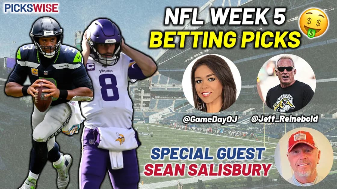 Pickswise NFL Show: Week 5 preview with Sean Salisbury, picks, best bets, parlay picks and underdogs