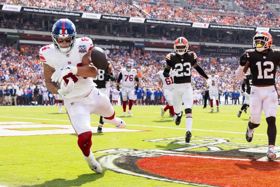 Our NFL expert's best player prop bet for Cincinnati Bengals vs New York Giants on Sunday Night Football - Theo Johnson shines in larger role