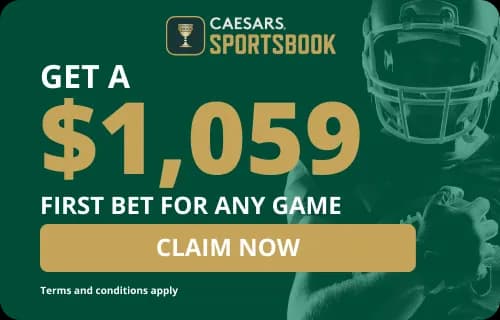 $1,059 Caesars Sportsbook promo code PICKSWISE1000: Chiefs vs Eagles