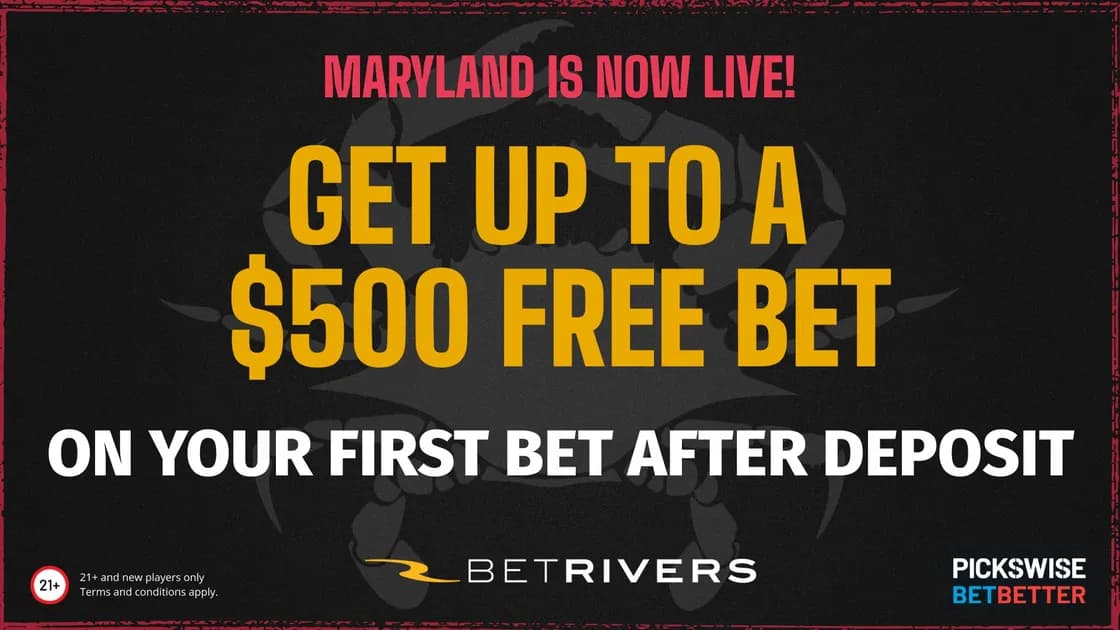 BetRivers Maryland promo code - Up to $500 in free bets on launch day
