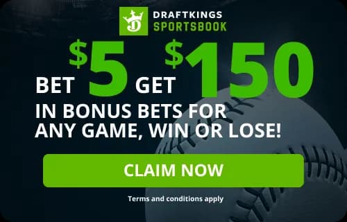 DraftKings Sportsbook promo code for MLB today: Claim your $150 bonus