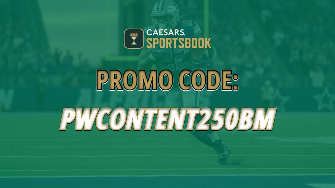 New Caesars Sportsbook promo code PWCONTENT250BM gives $250 bet match: Texans vs Patriots