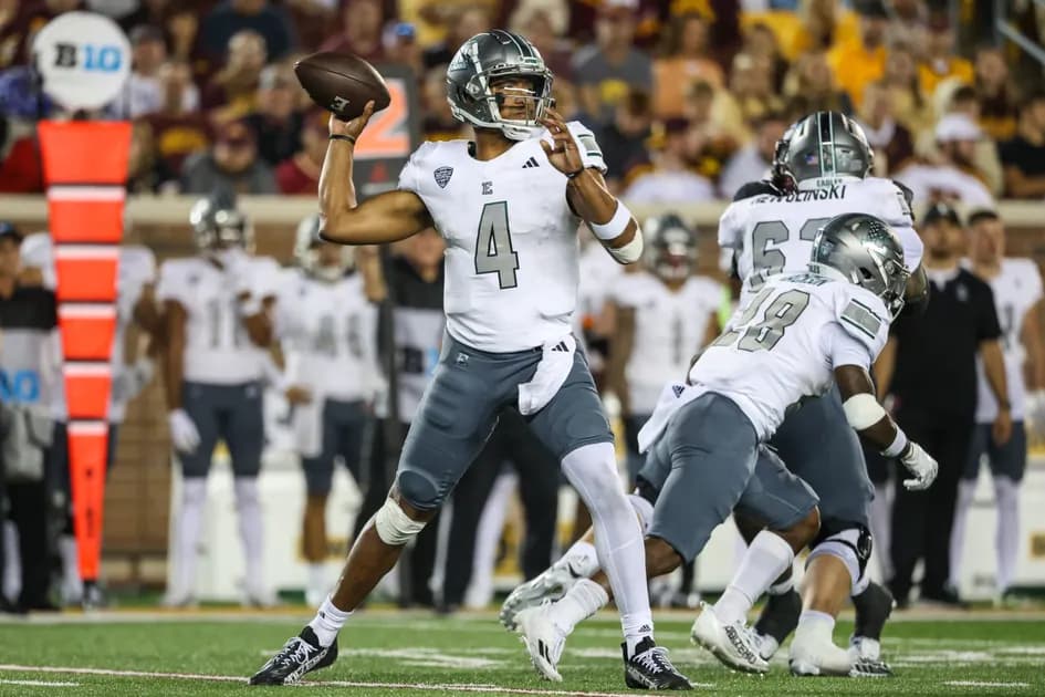 College football Western Michigan Broncos vs Eastern Michigan Eagles Same Game Parlay picks at +220 odds!
