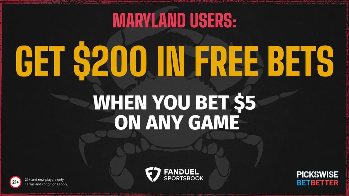 Maryland FanDuel promo code unlocks $200 in free bets bonus on Wednesday
