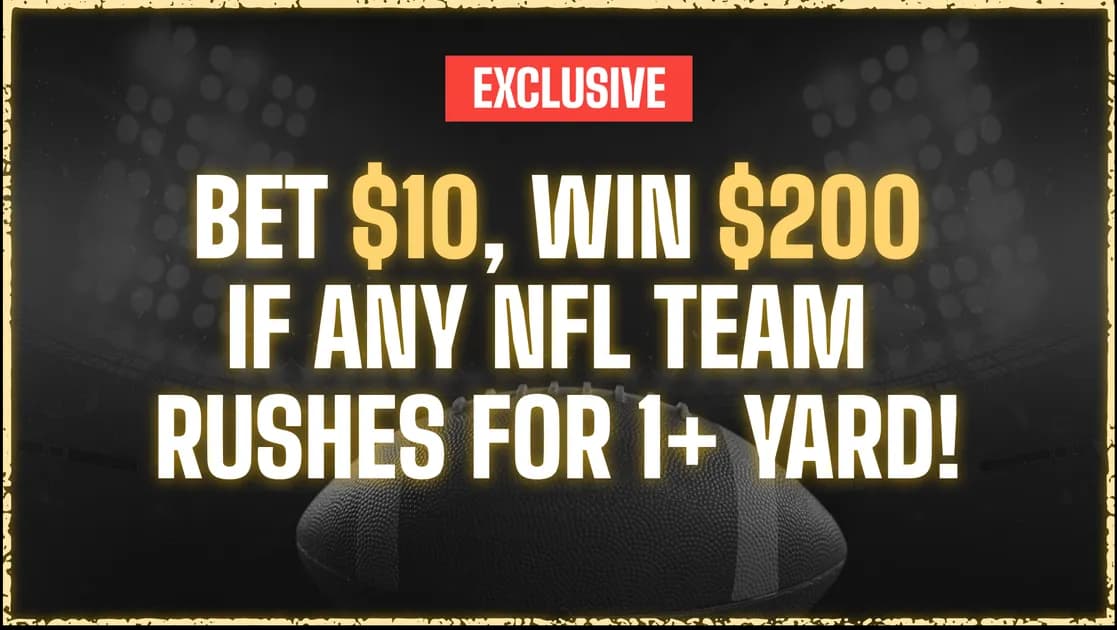 NFL Week 10 BetMGM Bonus Code: Bet $10, Get $200 if ANY NFL team rushes for 1+ yard