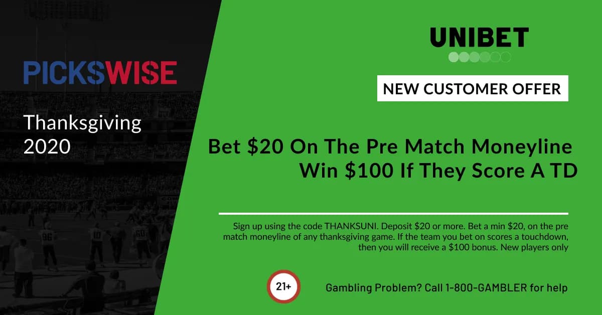 Bet $20 on any NFL team to win, get $100 if they score a touchdown!