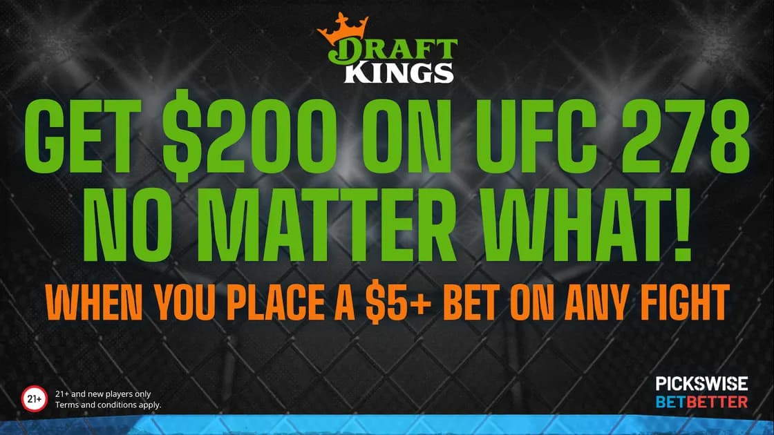 DraftKings promo code for UFC 278: Bet $5 and and get $200 instantly upon bet placement