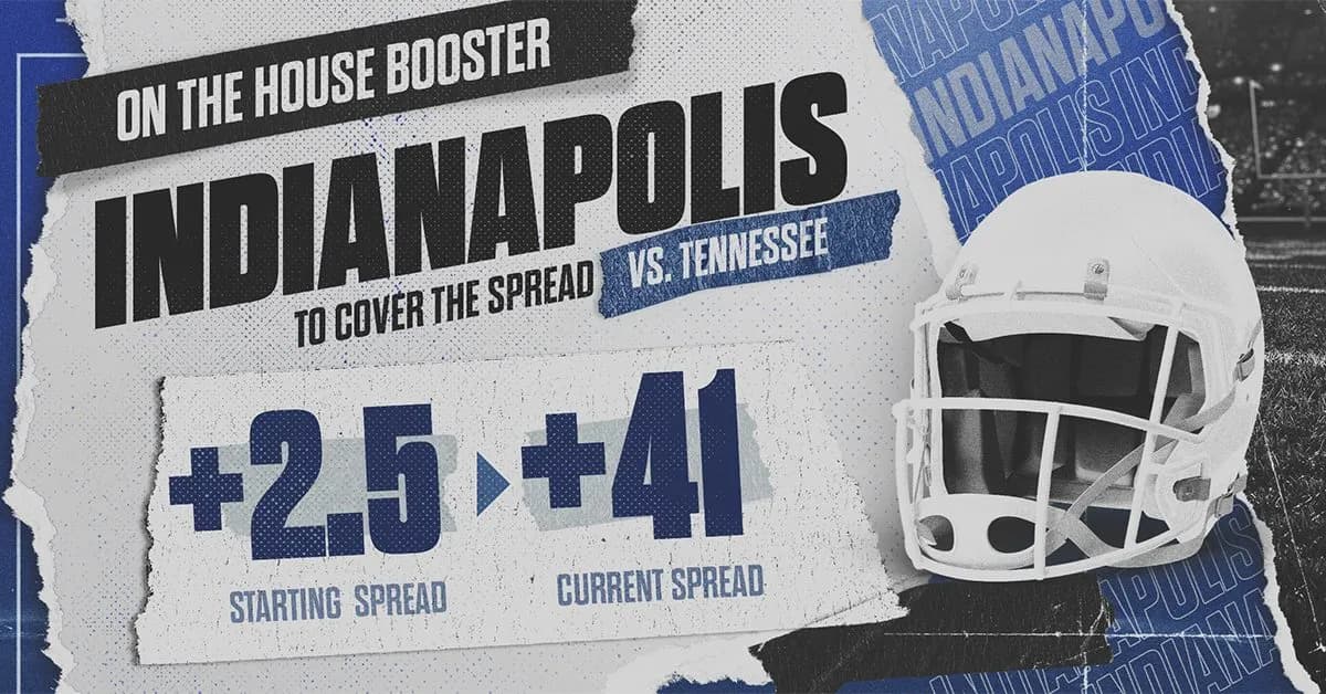 NFL odds boost: Get the Indianapolis Colts +41 vs. the Tennessee Titans!