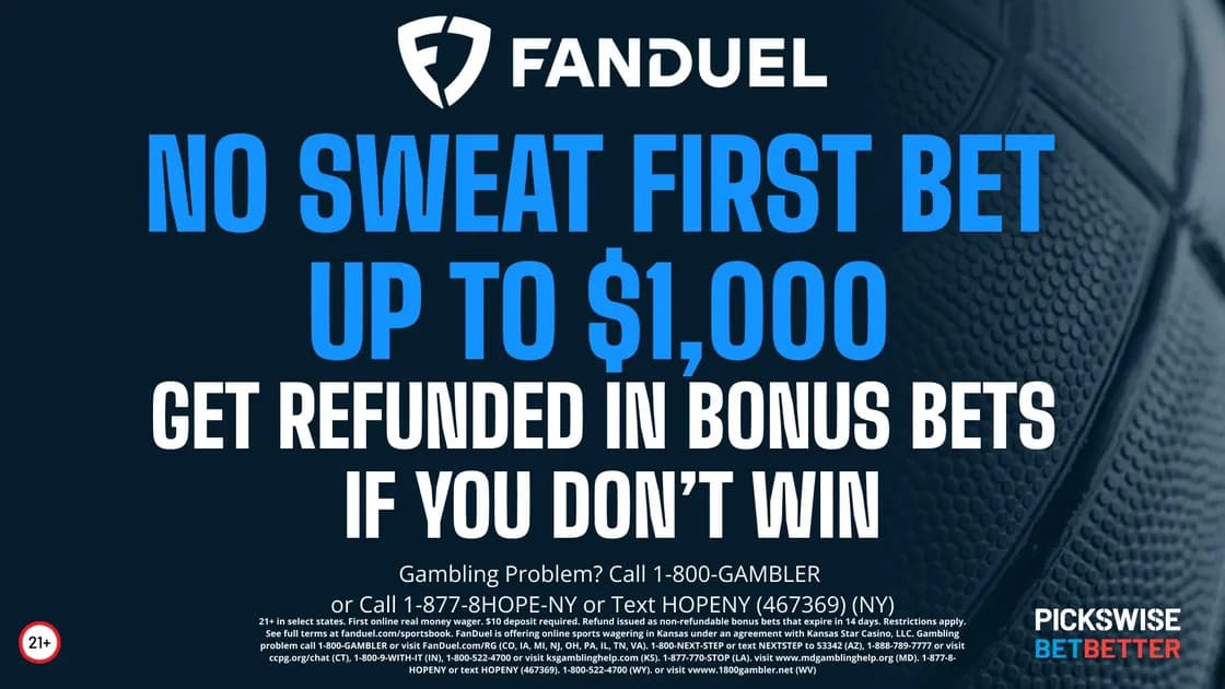 FanDuel No Sweat Bet Promo activates $1,000 First Bet Bonus instantly