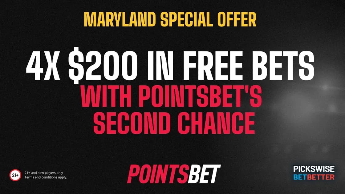 PointsBet Maryland promo code - Claim FOUR $200 Free Bets during launch week