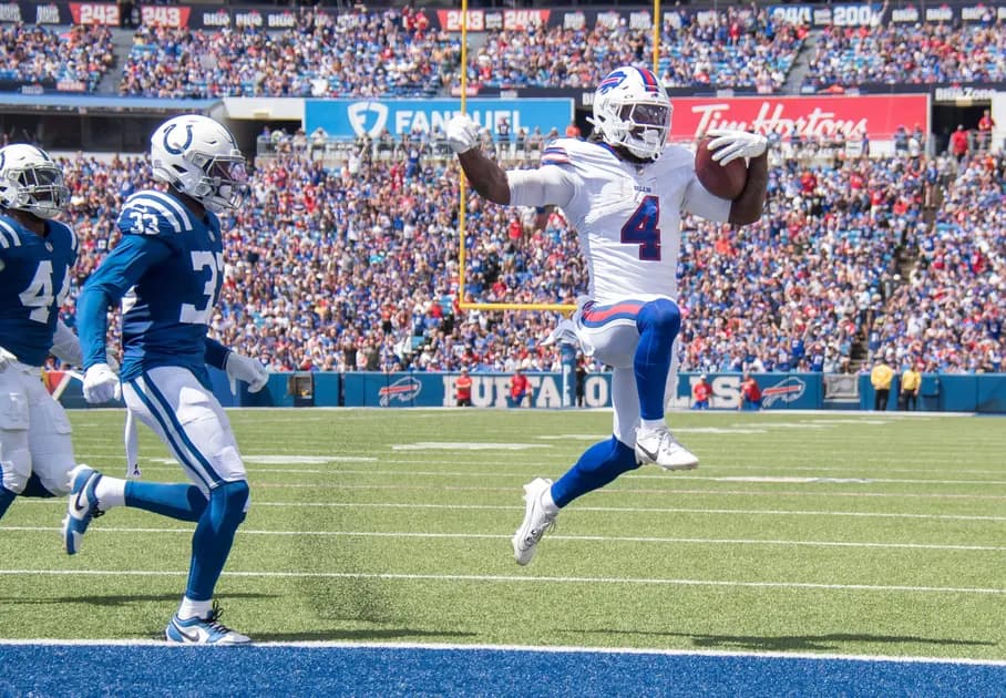 Our NFL expert's best player prop bet for Buffalo Bills vs Baltimore Ravens on Sunday Night Football: James Cook gets involved in the passing game