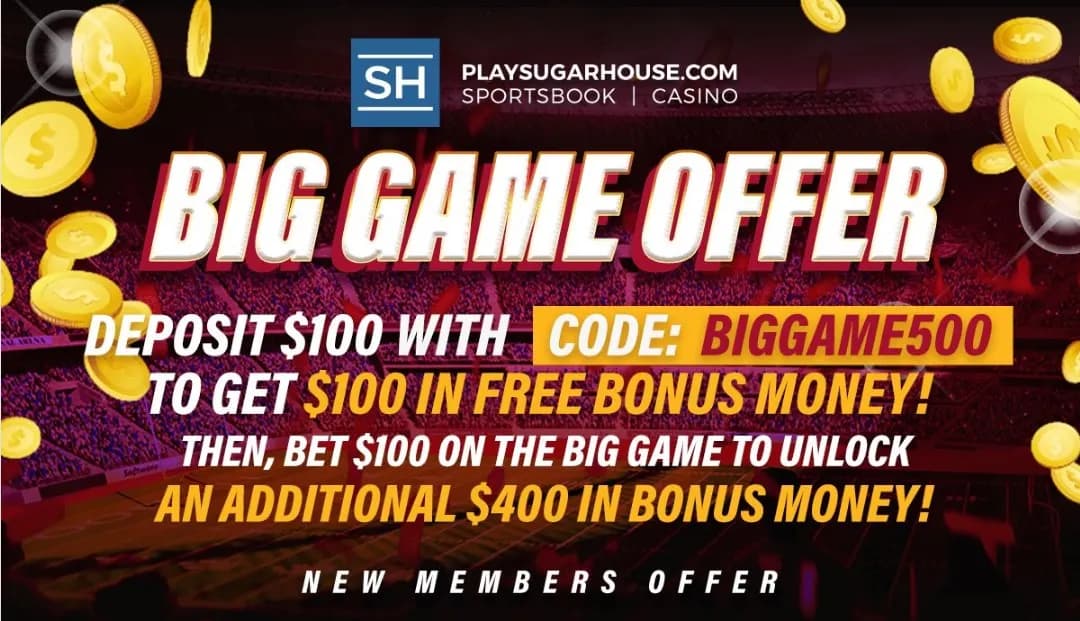 Big Game Offer - Deposit $100, Bet With $500!