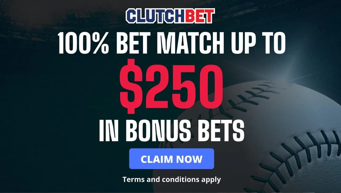 ClutchBet promo code CLUTCH250: 100% bet match up to $250 in bonus bets