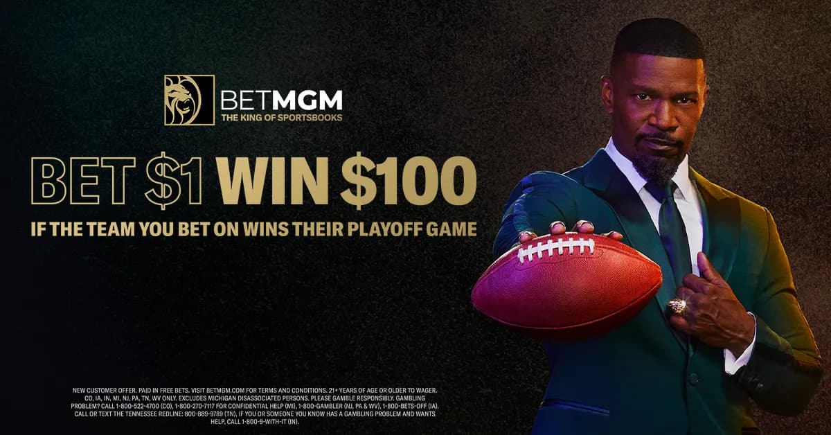 Bet $1, Win $100 if the team you bet on wins their NFL Playoffs game!