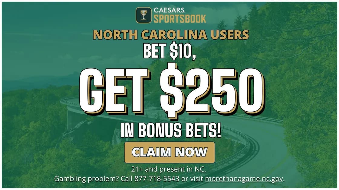 Caesars NC Promo Code PICKSWISENC: Bet $10, Win $250 for Launch Day 2024