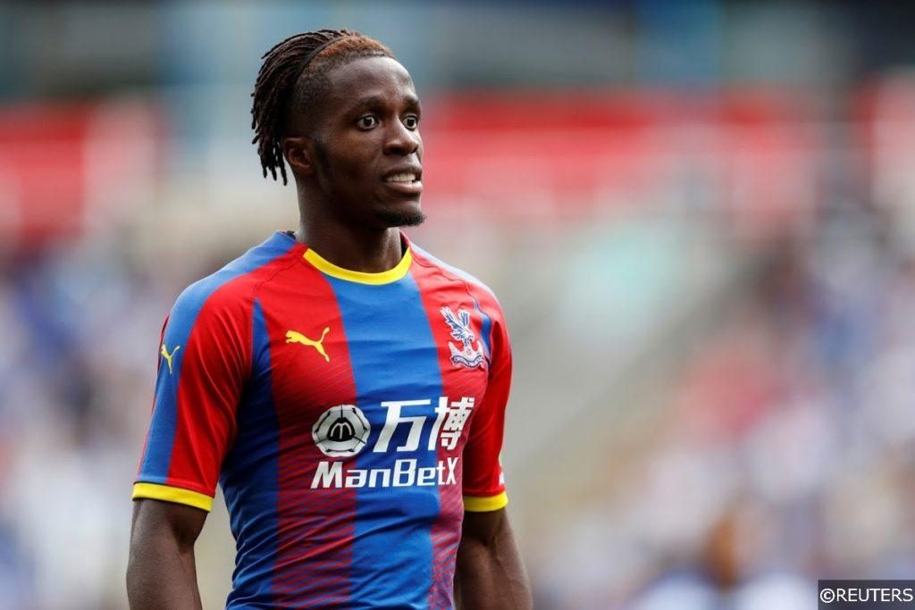 Wilfried Zaha playing for Crystal Place
