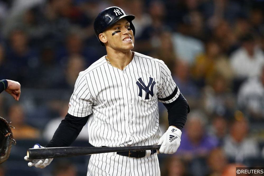 Aaron Judge playing for the New York Yankees