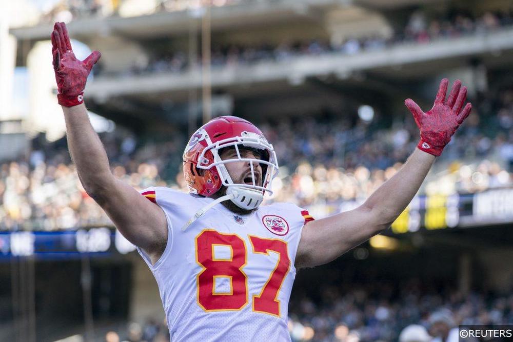 Travis Kelce Cheering For The Kansas City Chiefs