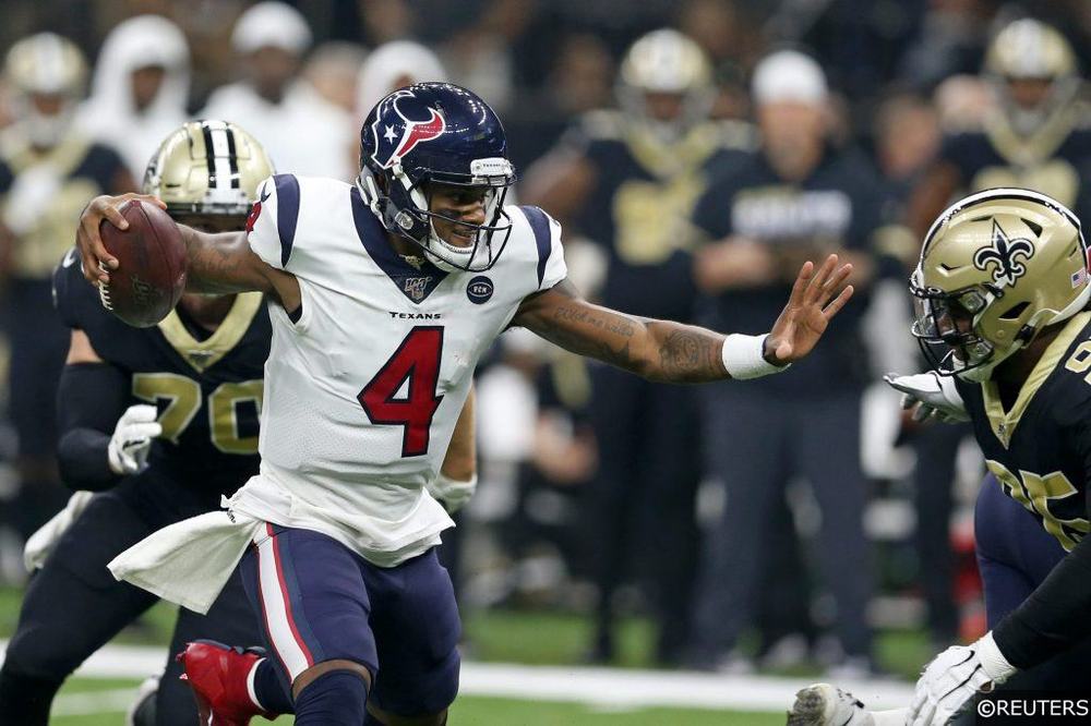 Deshaun Watson playing for the Texans