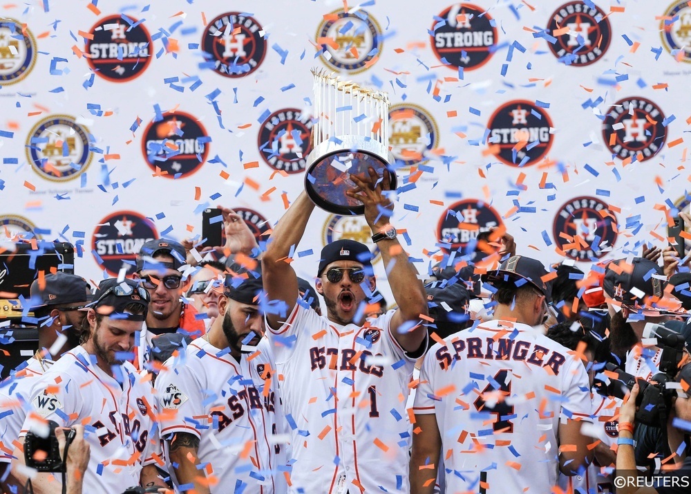 Houston Astros celebrating their World Series Championship
