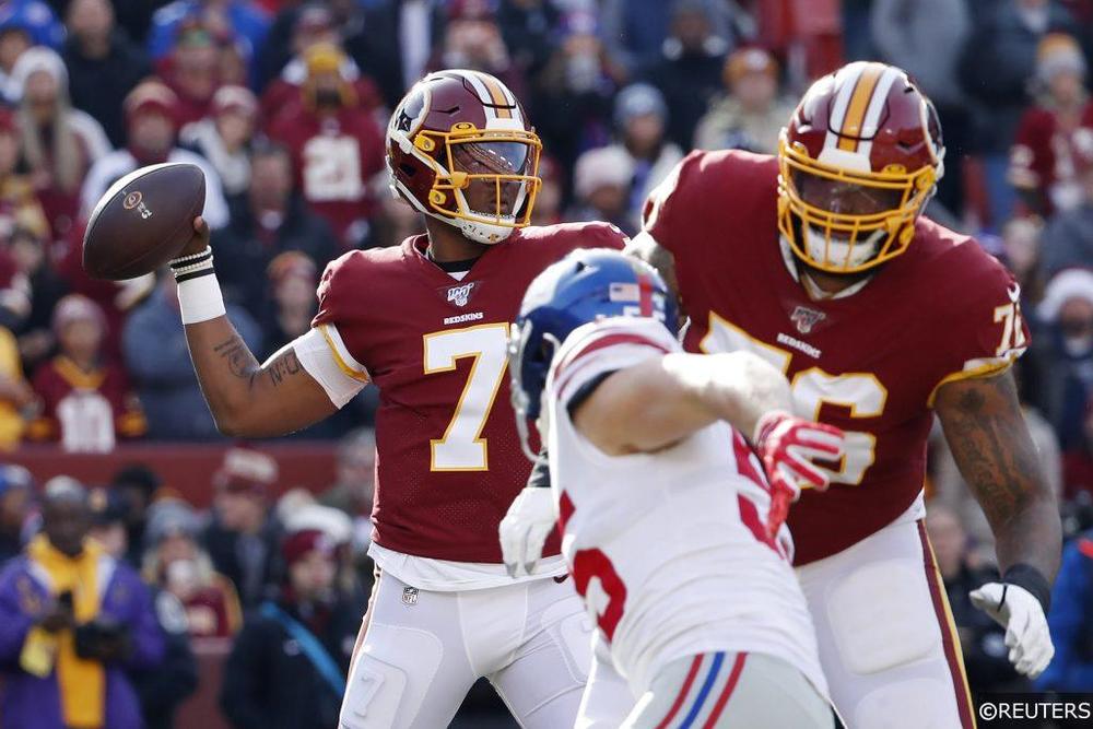 Dwayne Haskins playing against Giants
