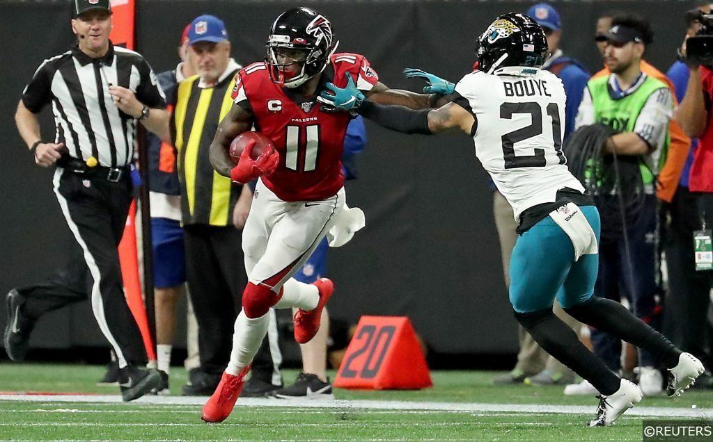 Julio Jones playing against Jaguars