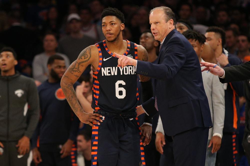 Elfrid Payton playing for the Knicks