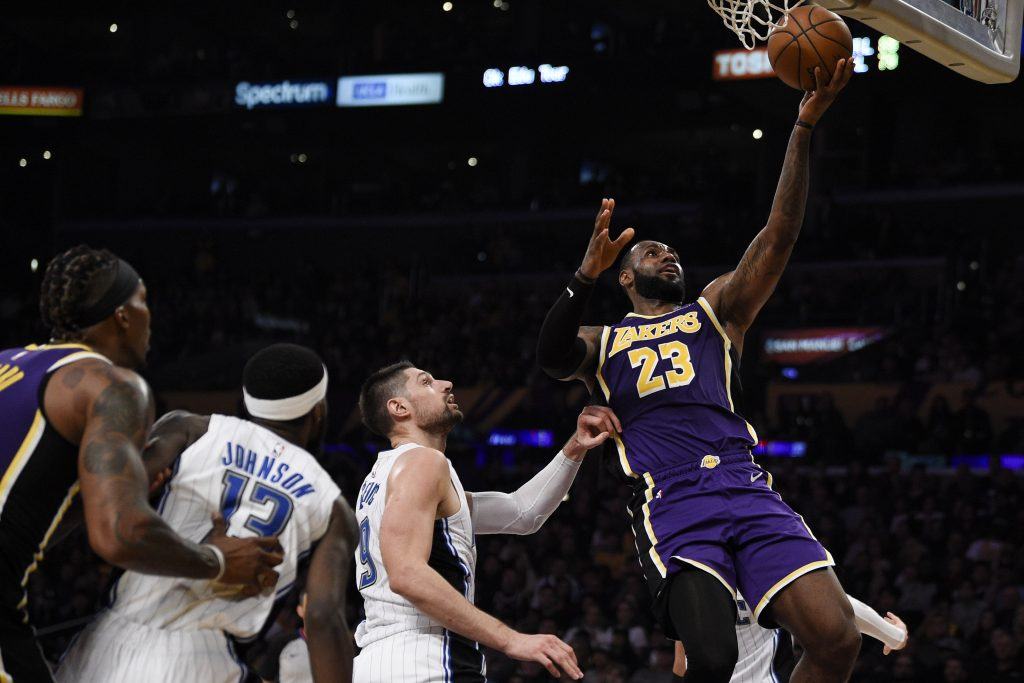 Lebron James Playing Against Magic