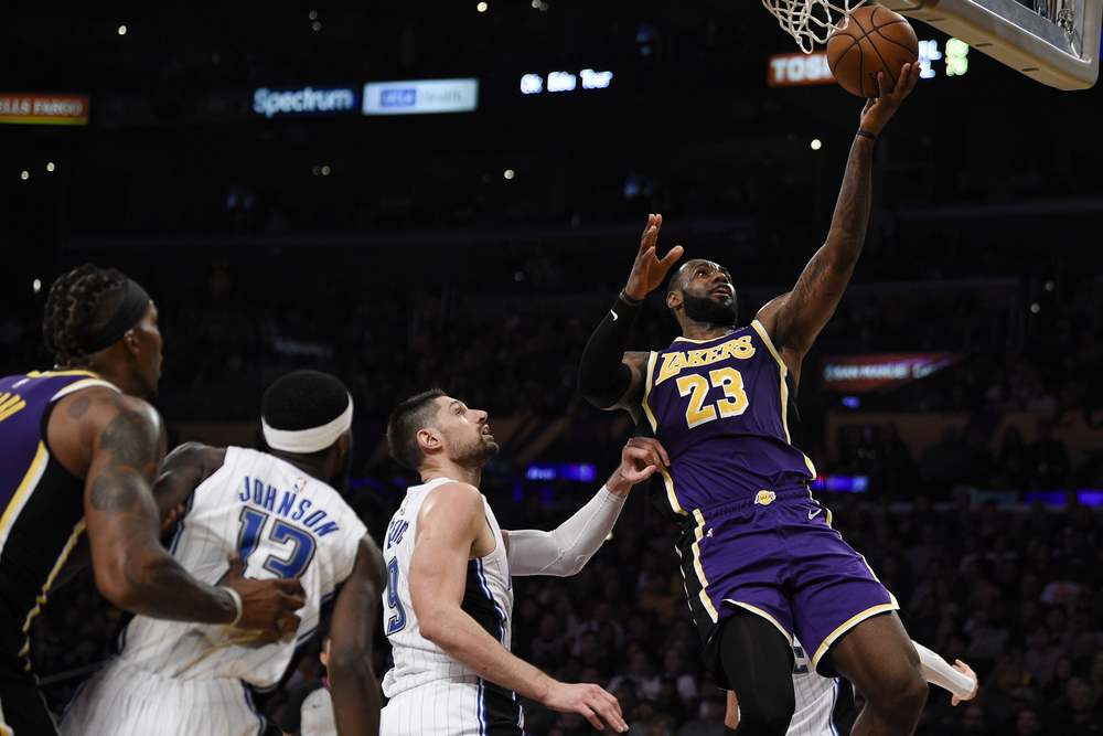 Lebron James Playing Against Magic