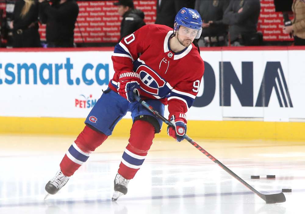 Tomas Tatar looks to score for the Montreal Canadiens