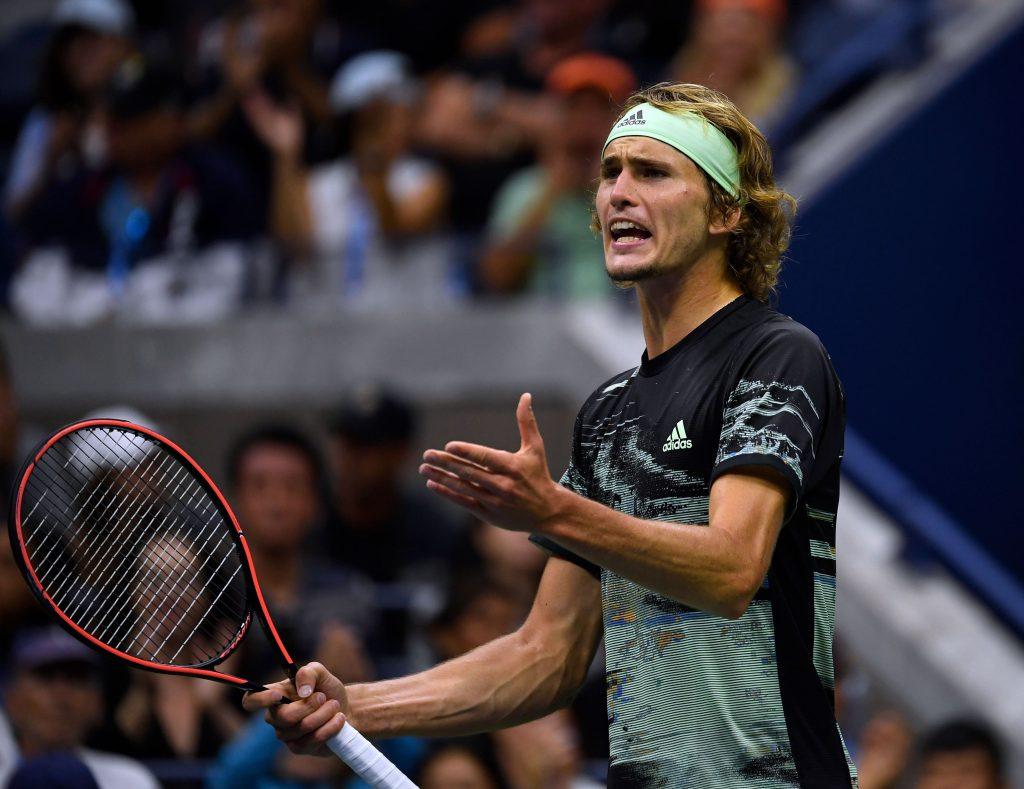 Alexander Zverev reacts to a point at the 2019 U.S. Open.