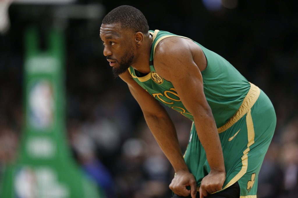 Kemba Walker playing for the Boston Celtics