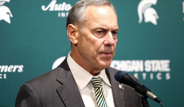 Why did Mark Dantonio step down from Michigan State?