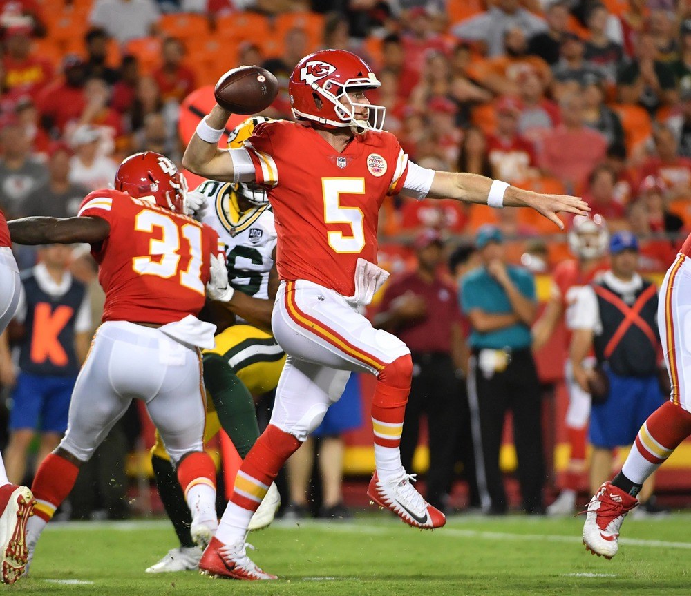 Matt McGloin passing for the Kansas City Chiefs