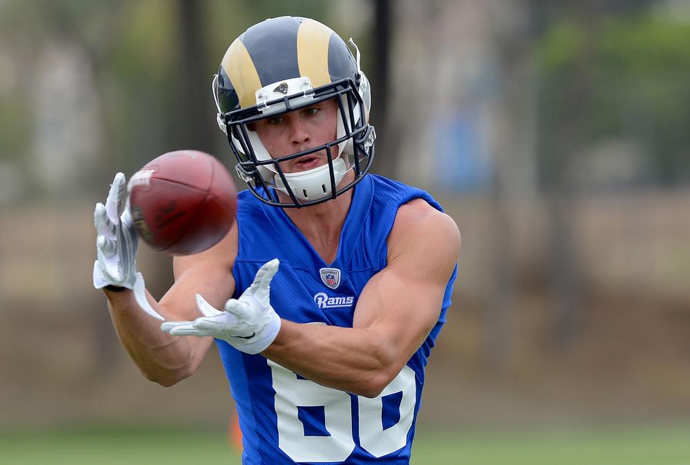Nelson Spruce practicing with the LA Rams