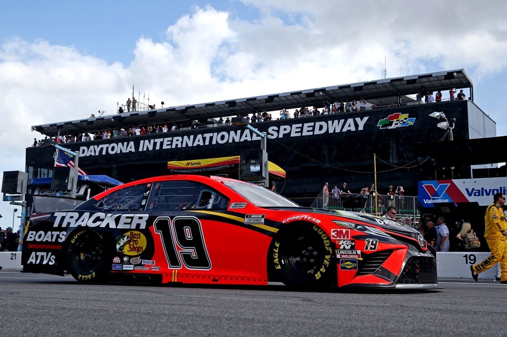 Martin Truex Jr #19 Bass Pro Shops Toyota sits on pit road