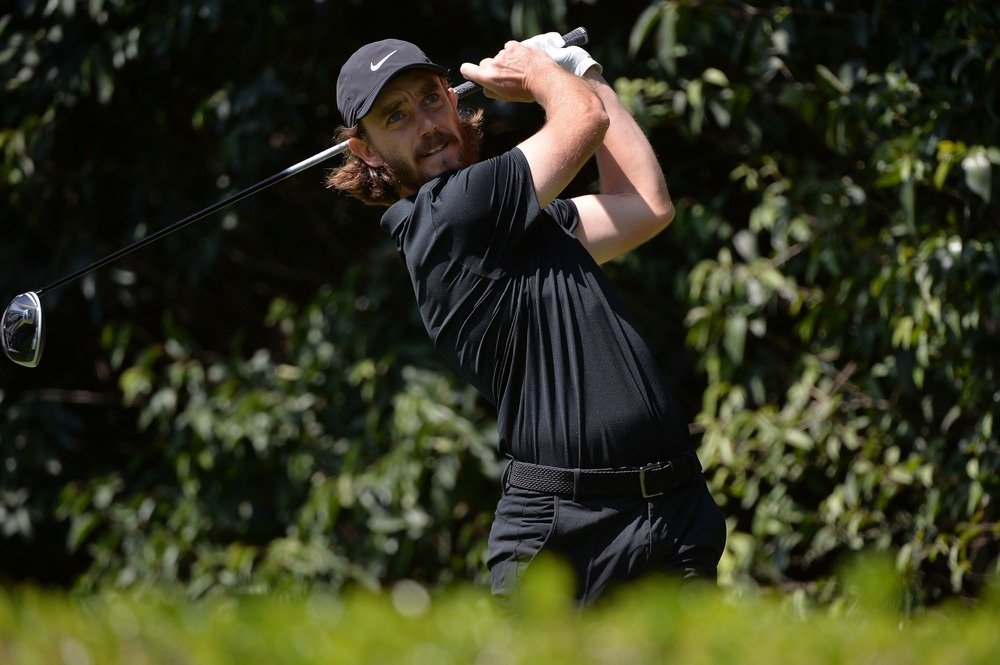 Tommy Fleetwood hits an approach shot at the World Golf Championship in Mexico.