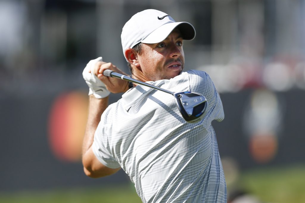 Rory McIlroy hits a tee shot at Bay Hill.