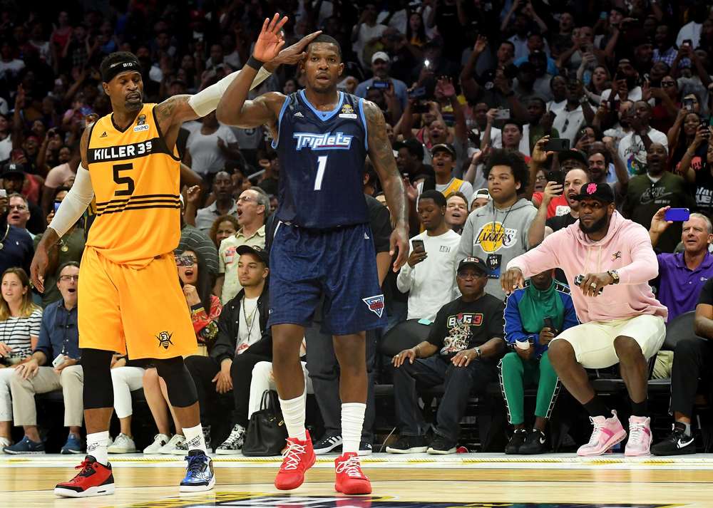 Joe Johnson after hitting a shot to win the Big3 title.