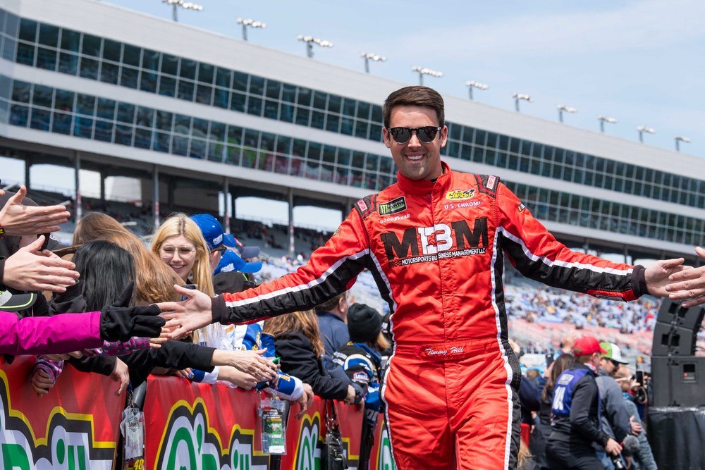 Timmy Hill high fives fans at Texas Motor Speedway in 2019