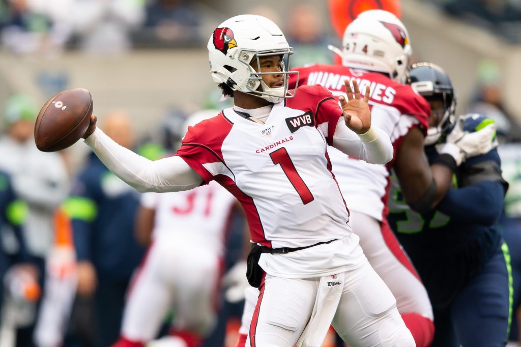 Arizona Cardinals QB Kyler Murray playing against the Seattle Seahawks