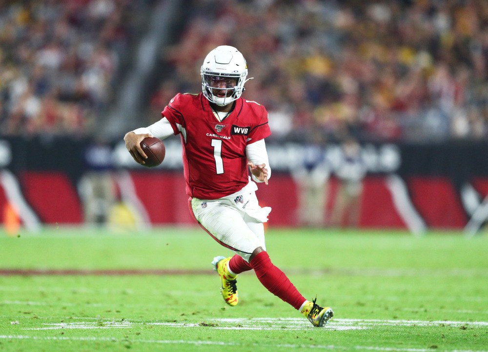 Arizona Cardinals QB Kyler Murray playing against the Seattle Seahawks