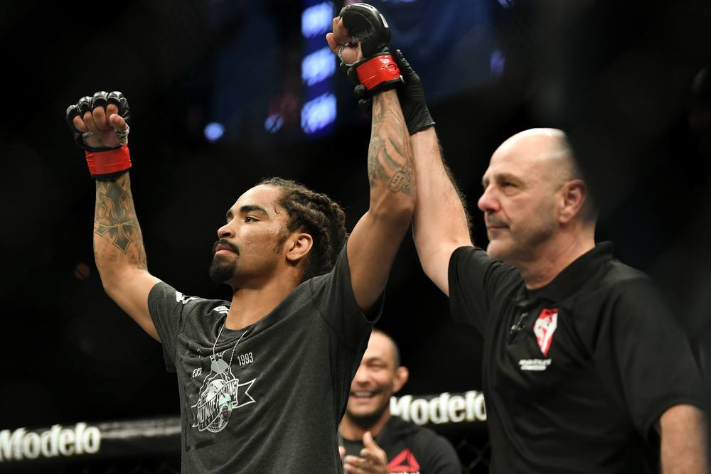 Roosevelt Roberts being declared the winner at The Ultimate Fighter Finale
