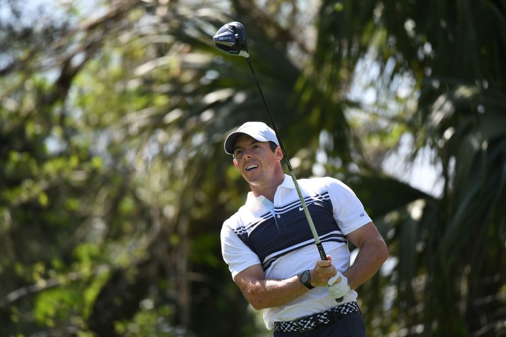 Rory McIlroy in action at the 2020 Players Championship