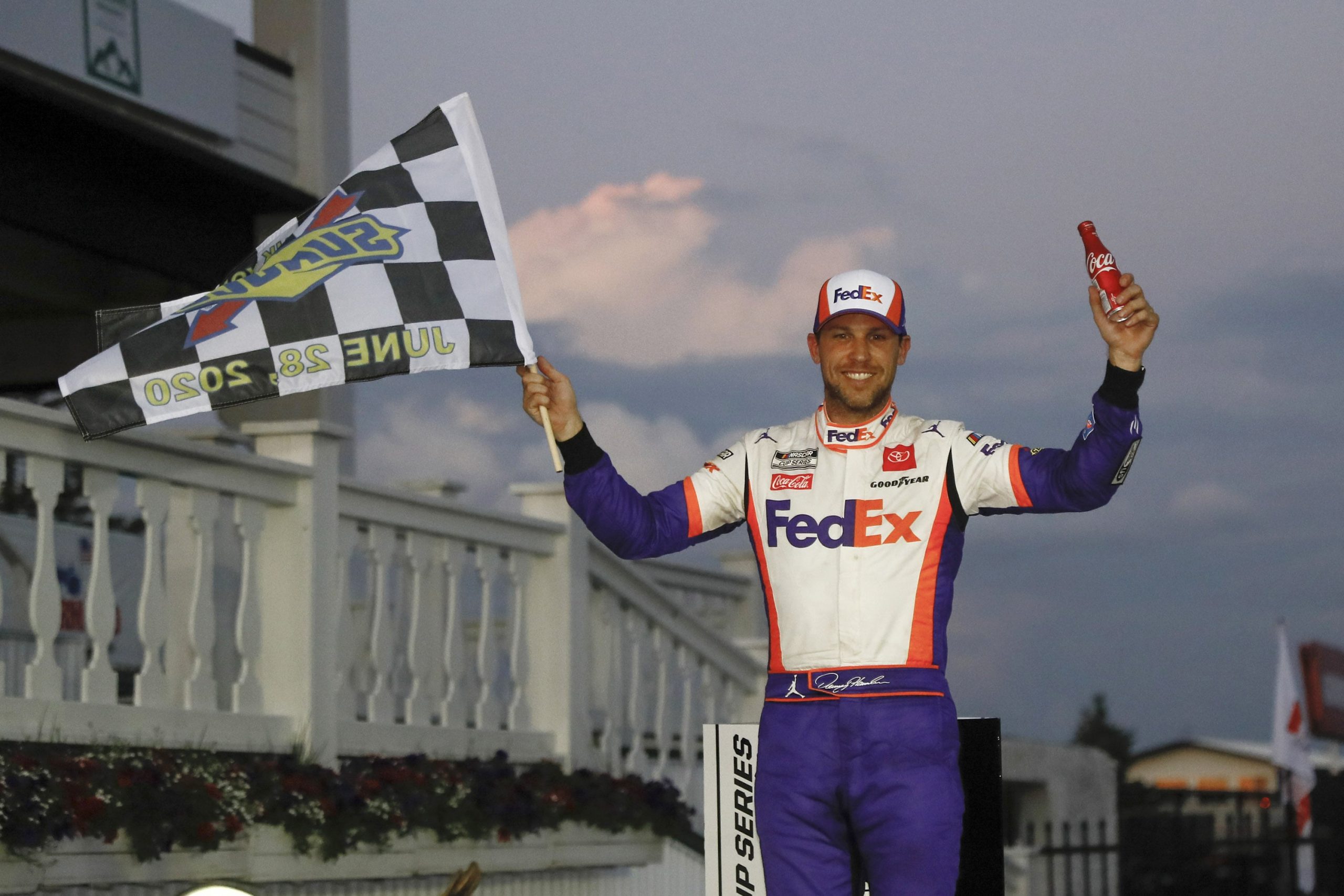 Denny Hamlin won at Pocono Raceway for a 6th-time