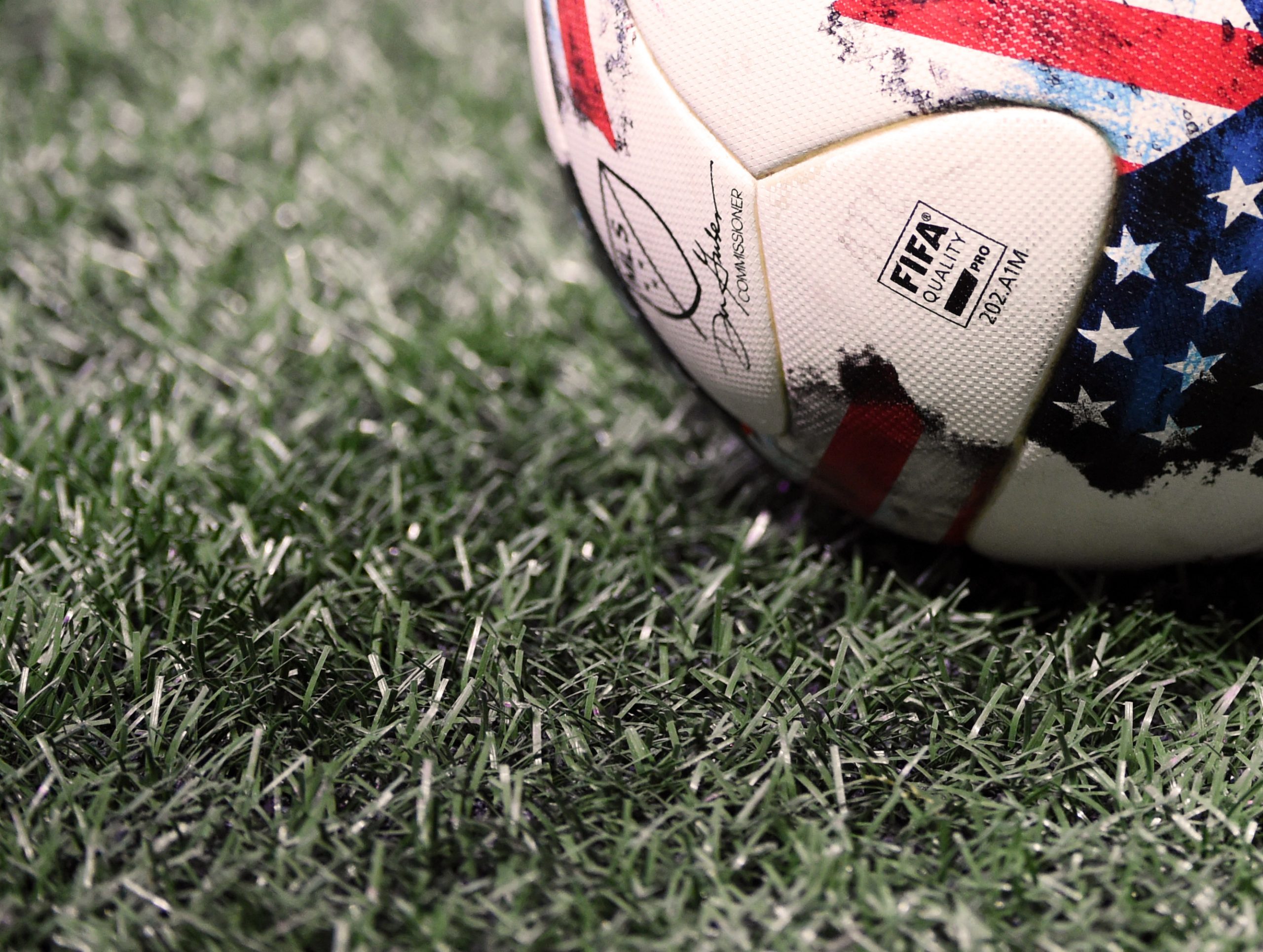 soccer ball on turf